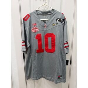 Nike Ohio State Buckeyes #10 JGT Gray Football Jersey XXL National Champions B1G